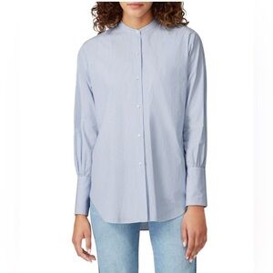 NILI LOTAN Stripe Cotton Button Down Shirt Small